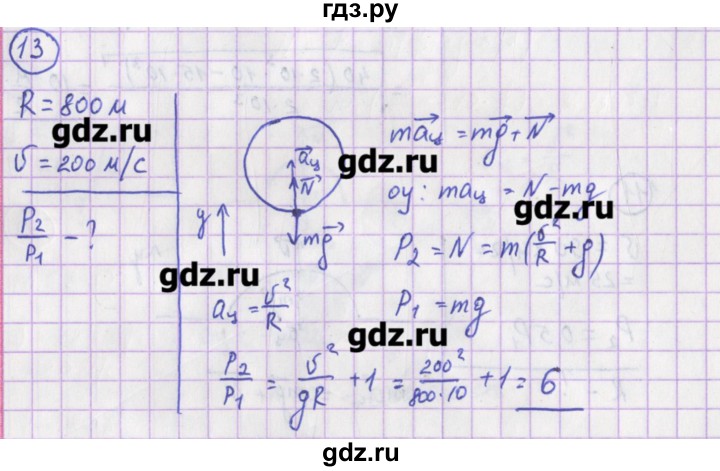 ГДЗ по физике 10‐11 класс Громцева сборник задач  глава 2 / параграф 17 - 13, Решебник