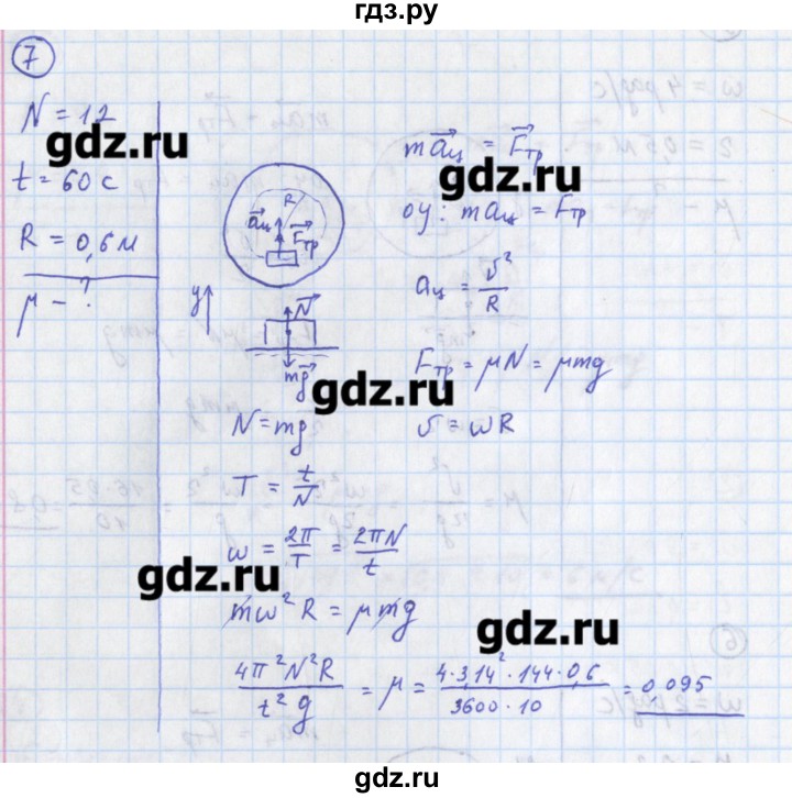 ГДЗ по физике 10‐11 класс Громцева сборник задач  глава 2 / параграф 19 - 7, Решебник