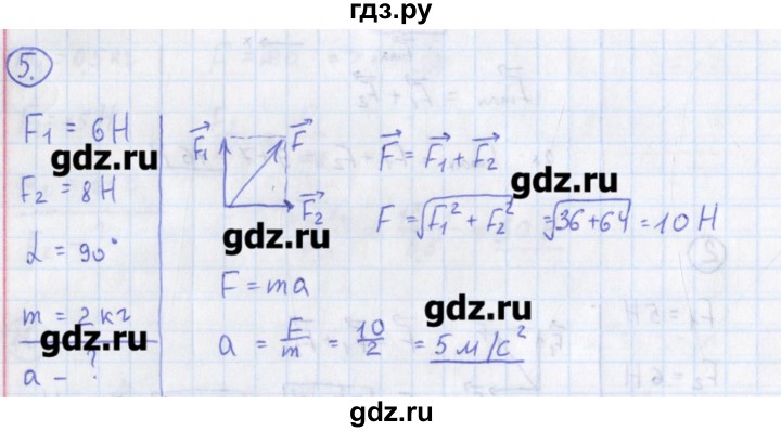 ГДЗ по физике 10‐11 класс Громцева сборник задач  глава 2 / параграф 5 - 5, Решебник