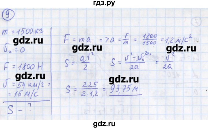 ГДЗ по физике 10‐11 класс Громцева сборник задач  глава 2 / параграф 5 - 9, Решебник
