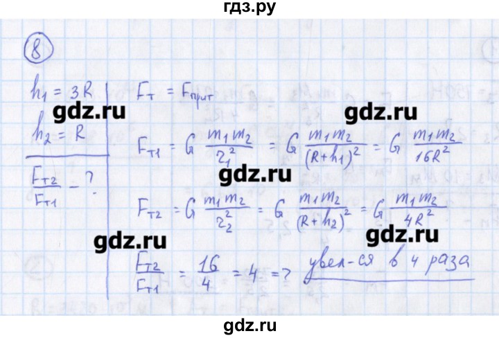 ГДЗ по физике 10‐11 класс Громцева сборник задач  глава 2 / параграф 8 - 8, Решебник