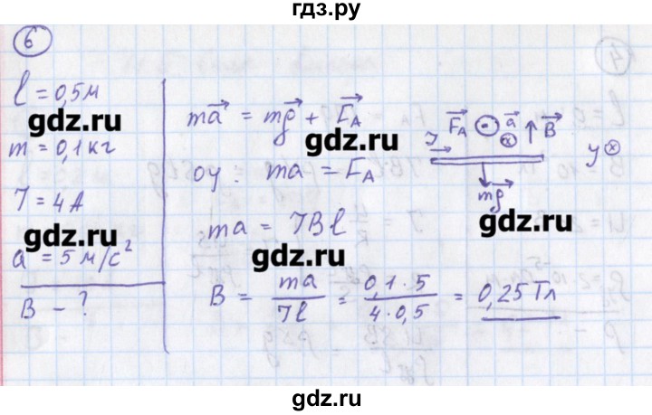 ГДЗ по физике 10‐11 класс Громцева сборник задач  глава 11 / параграф 6 - 6, Решебник