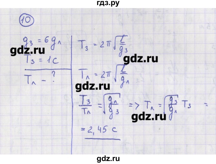 ГДЗ по физике 10‐11 класс Громцева сборник задач  глава 4 / параграф 2 - 10, Решебник