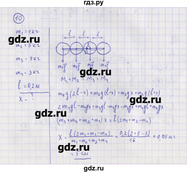 ГДЗ по физике 10‐11 класс Громцева сборник задач  глава 5 / параграф 2 - 10, Решебник
