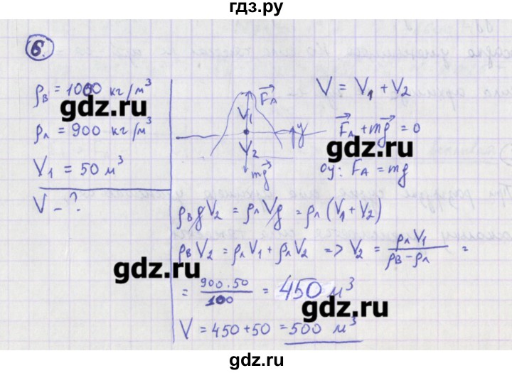 ГДЗ по физике 10‐11 класс Громцева сборник задач  глава 6 / параграф 9 - 6, Решебник