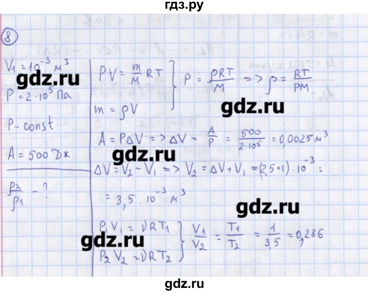 ГДЗ по физике 10‐11 класс Громцева сборник задач  глава 8 / параграф 11 - 8, Решебник