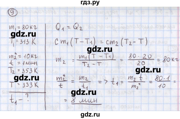 ГДЗ по физике 10‐11 класс Громцева сборник задач  глава 8 / параграф 3 - 9, Решебник