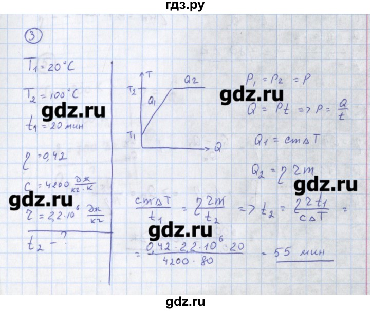 ГДЗ по физике 10‐11 класс Громцева сборник задач  глава 8 / параграф 7 - 3, Решебник