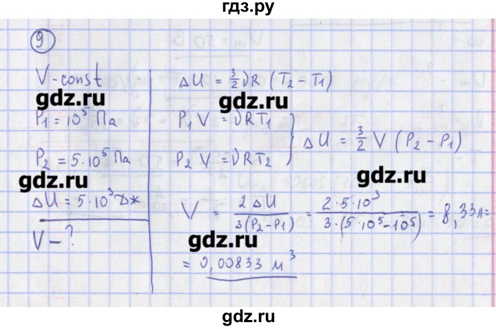 ГДЗ по физике 10‐11 класс Громцева сборник задач  глава 8 / параграф 10 - 9, Решебник