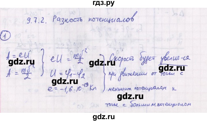 ГДЗ по физике 10‐11 класс Громцева сборник задач  глава 9 / параграф 7 / 9.7.2 - 1, Решебник