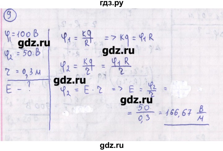ГДЗ по физике 10‐11 класс Громцева сборник задач  глава 9 / параграф 8 - 9, Решебник
