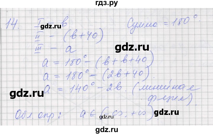 ГДЗ по алгебре 7 класс Миндюк рабочая тетрадь  параграф 15 - 14, Решебник