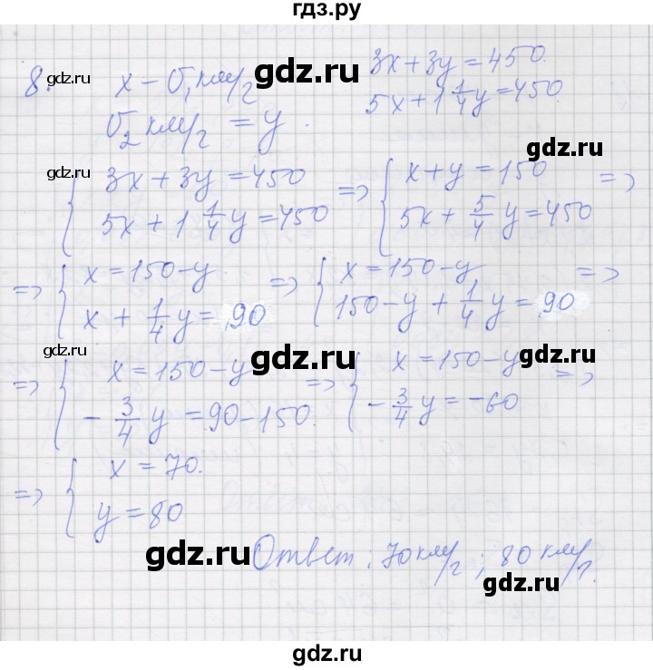 ГДЗ по алгебре 7 класс Миндюк рабочая тетрадь  параграф 40 - 8, Решебник