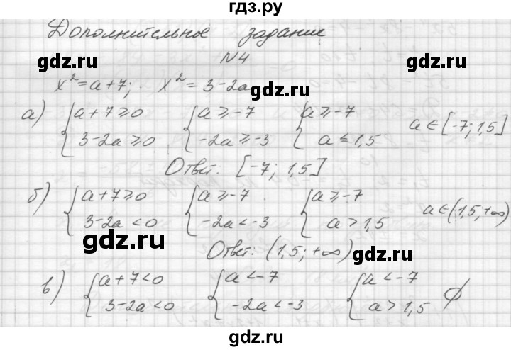 ГДЗ по алгебре 8 класс Звавич дидактические материалы  контрольная работа / К-9 / вариант 2 - 4, Решебник №1
