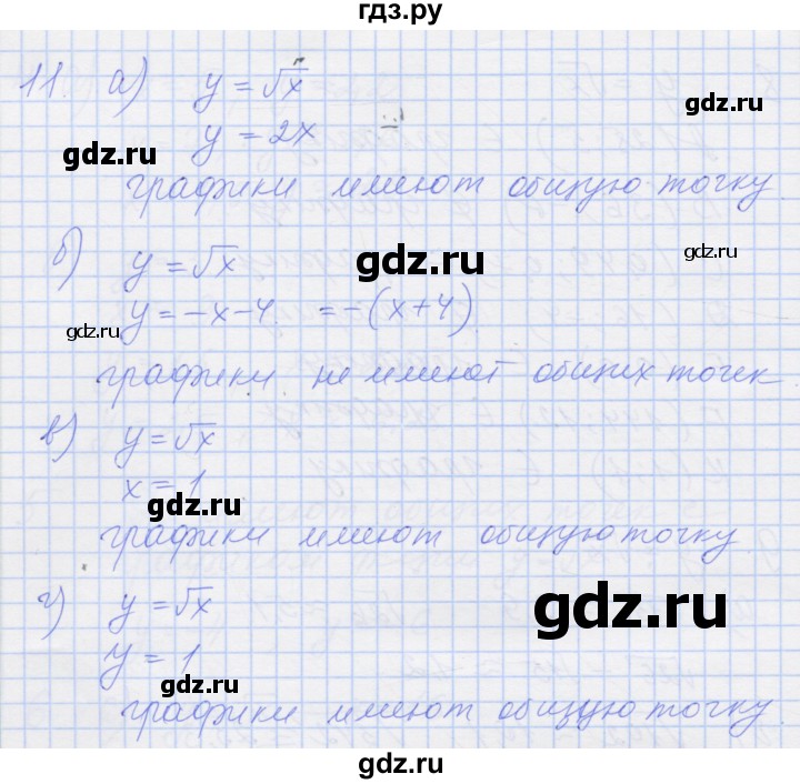 ГДЗ по алгебре 8 класс Миндюк рабочая тетрадь  параграф 14 - 11, Решебник №1