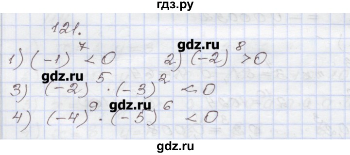 ГДЗ по алгебре 7 класс Муравин рабочая тетрадь  задание - 121, Решебник