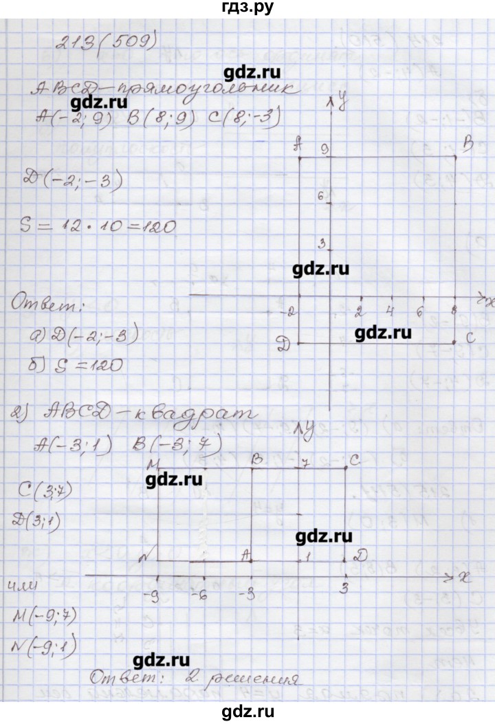 ГДЗ по алгебре 7 класс Муравин рабочая тетрадь  задание - 213, Решебник