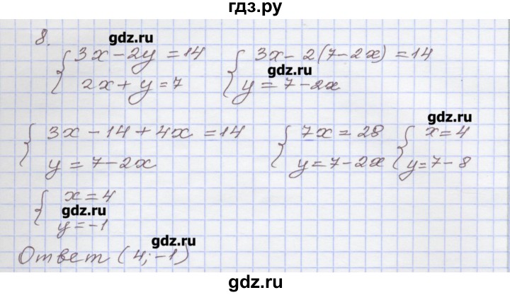 ГДЗ по алгебре 7 класс Муравин рабочая тетрадь  контрольные задания / итоговая работа - 8, Решебник