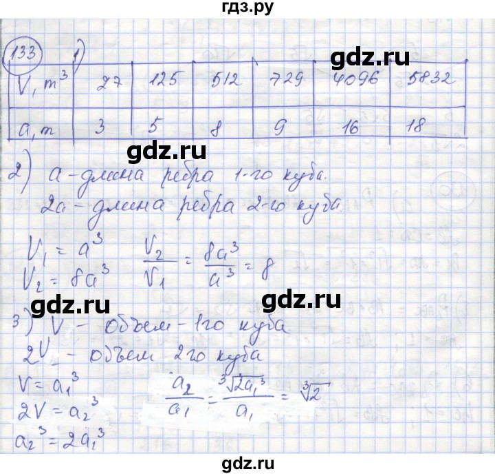 ГДЗ по алгебре 8 класс Минаева рабочая тетрадь  упражнение - 133, Решебник №1