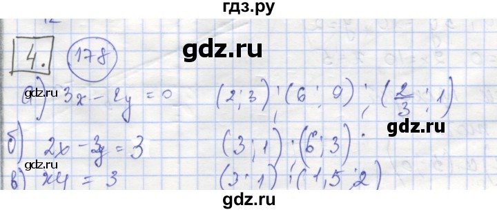 ГДЗ по алгебре 8 класс Минаева рабочая тетрадь  упражнение - 178, Решебник №1