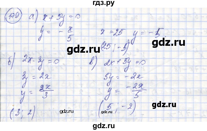 ГДЗ по алгебре 8 класс Минаева рабочая тетрадь  упражнение - 179, Решебник №1