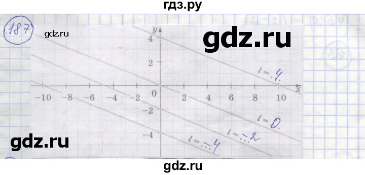 ГДЗ по алгебре 8 класс Минаева рабочая тетрадь  упражнение - 187, Решебник №1