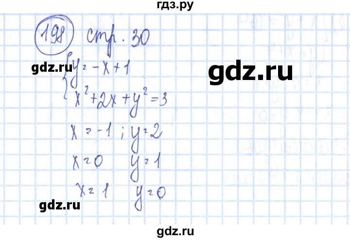 ГДЗ по алгебре 8 класс Минаева рабочая тетрадь  упражнение - 198, Решебник №3