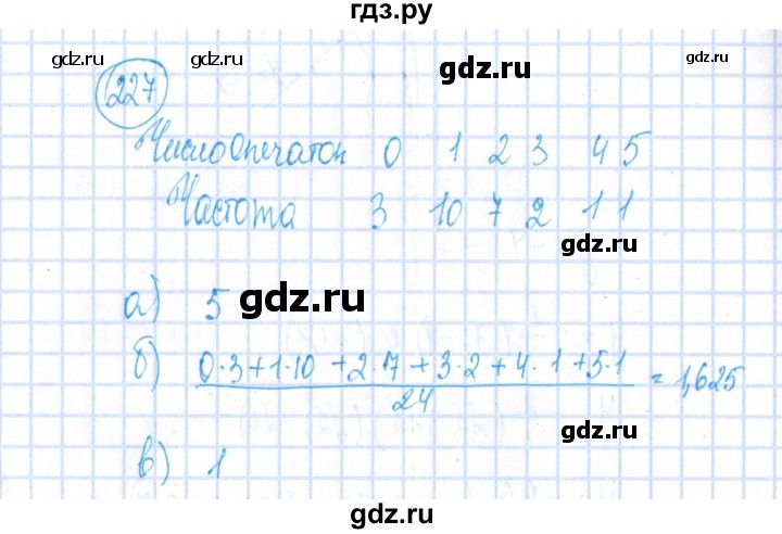 ГДЗ по алгебре 8 класс Минаева рабочая тетрадь  упражнение - 227, Решебник №3