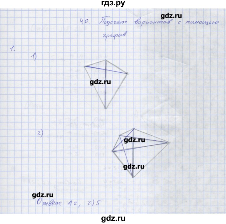 ГДЗ по алгебре 7 класс Колягин рабочая тетрадь  параграф 40 - 1, Решебник