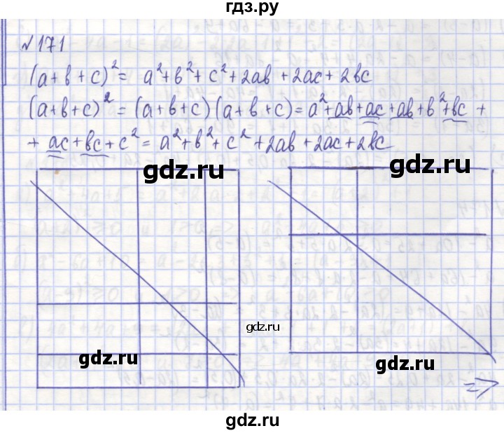 ГДЗ по алгебре 7 класс Потапов рабочая тетрадь  задание - 171, Решебник