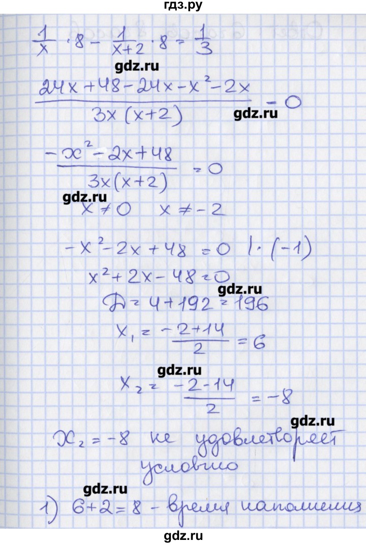 ГДЗ по алгебре 8 класс Мерзляк рабочая тетрадь  параграф 24 - 12, Решебник