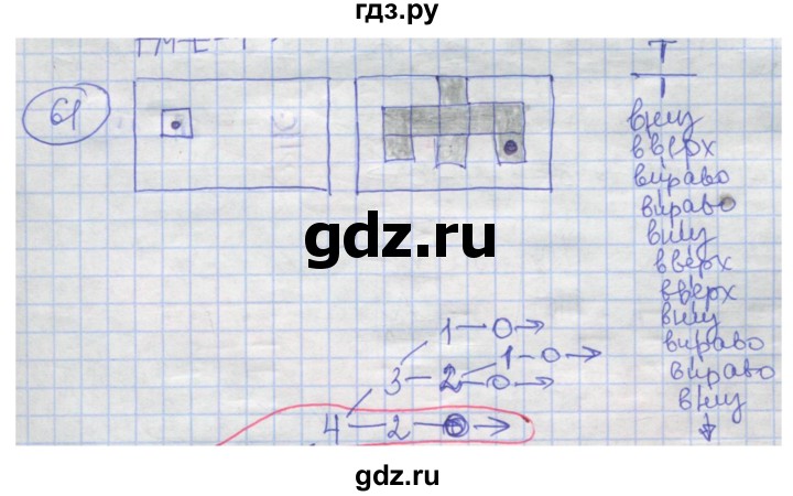 ГДЗ по информатике 4 класс Семенов рабочая тетрадь  номер - 61, Решебник №1