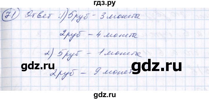 ГДЗ по алгебре 7 класс Колягин   упражнение - 71, Решебник №3