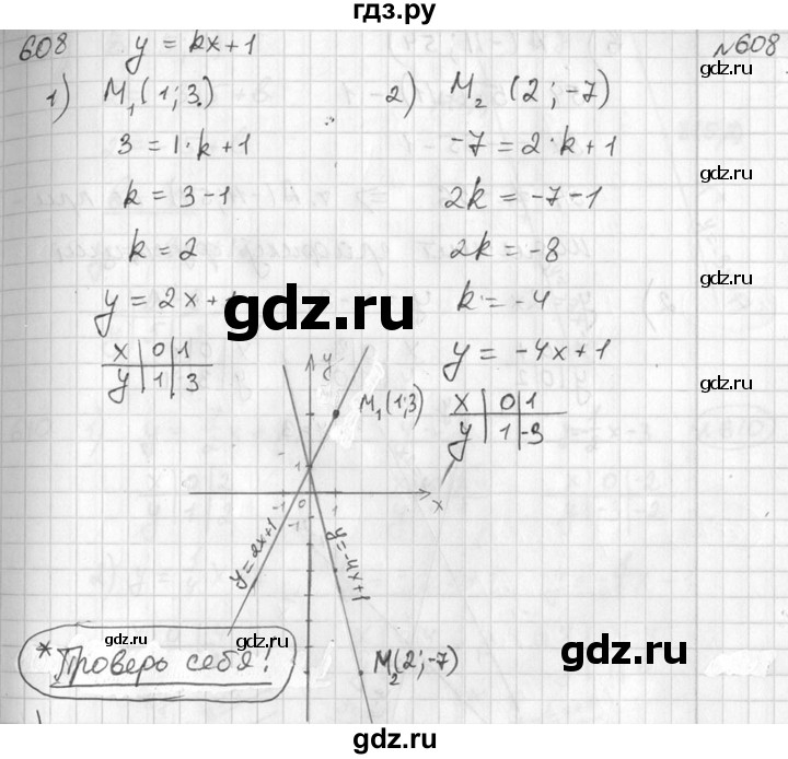 ГДЗ по алгебре 7 класс Колягин   упражнение - 608, Решебник №2