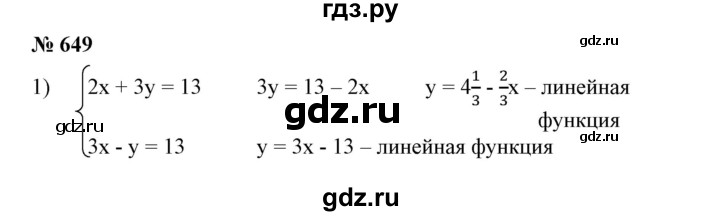 ГДЗ по алгебре 7 класс Колягин   упражнение - 649, Решебник №1