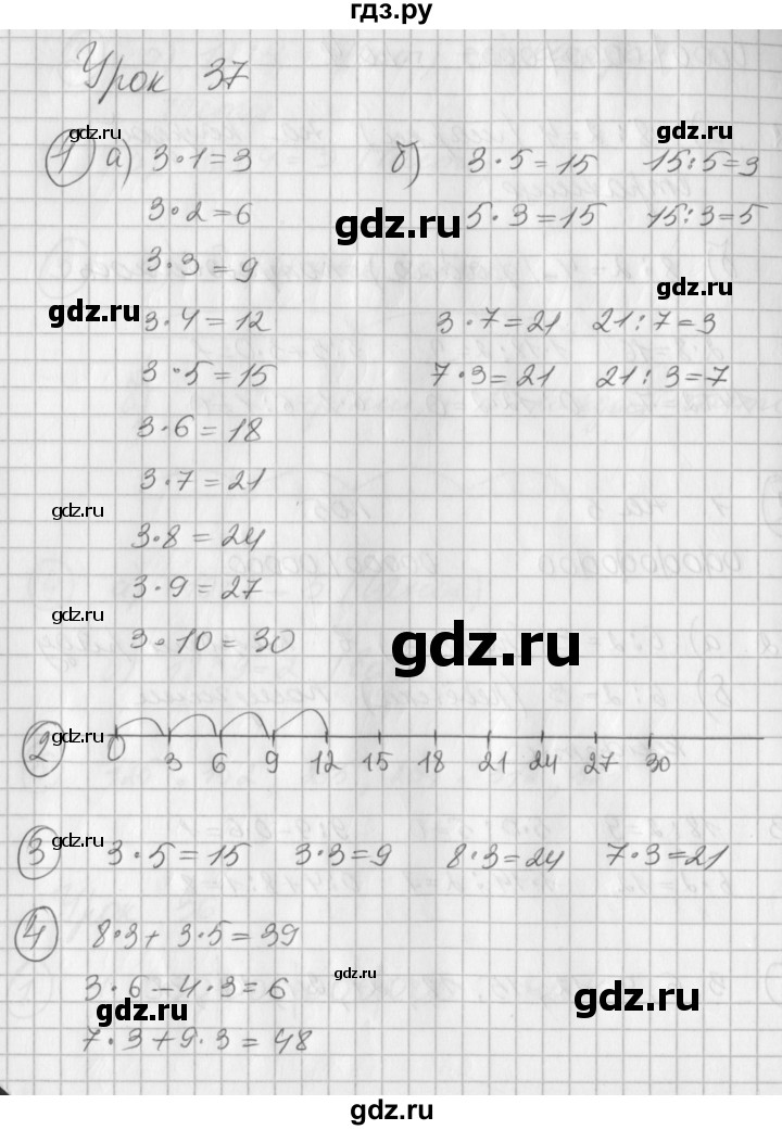 ГДЗ по математике 2 класс Петерсон рабочая тетрадь  часть 2. страница - 54, Решебник 2016 №1