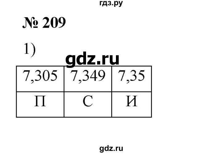 ГДЗ по математике 6 класс Ткачева   упражнение - 209, Решебник