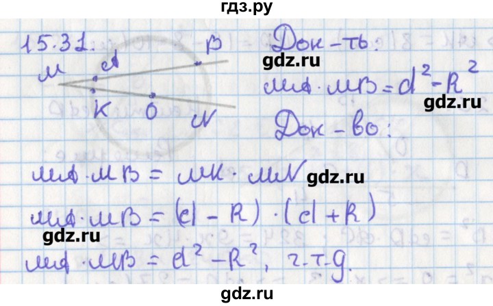 ГДЗ по геометрии 8 класс Мерзляк  Углубленный уровень параграф 15 - 15.31, Решебник