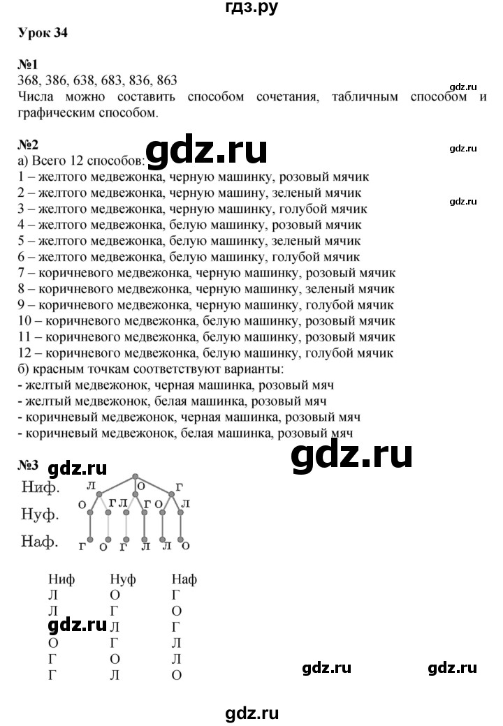 ГДЗ по математике 2 класс Петерсон   часть 3 - Урок 34, Решебник к учебнику 2022 (Учусь учиться)