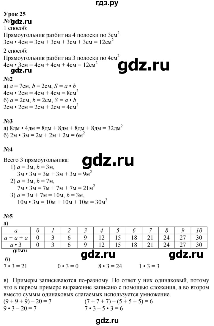 ГДЗ по математике 2 класс Петерсон   часть 2 - Урок 25, Решебник №1 к учебнику 2016 (Учусь учиться)