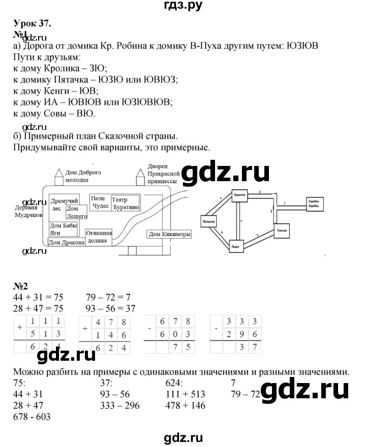 ГДЗ по математике 2 класс Петерсон  Углубленный уровень часть 1 - Урок 37, Решебник 2025 (учебное пособие - тетрадь)