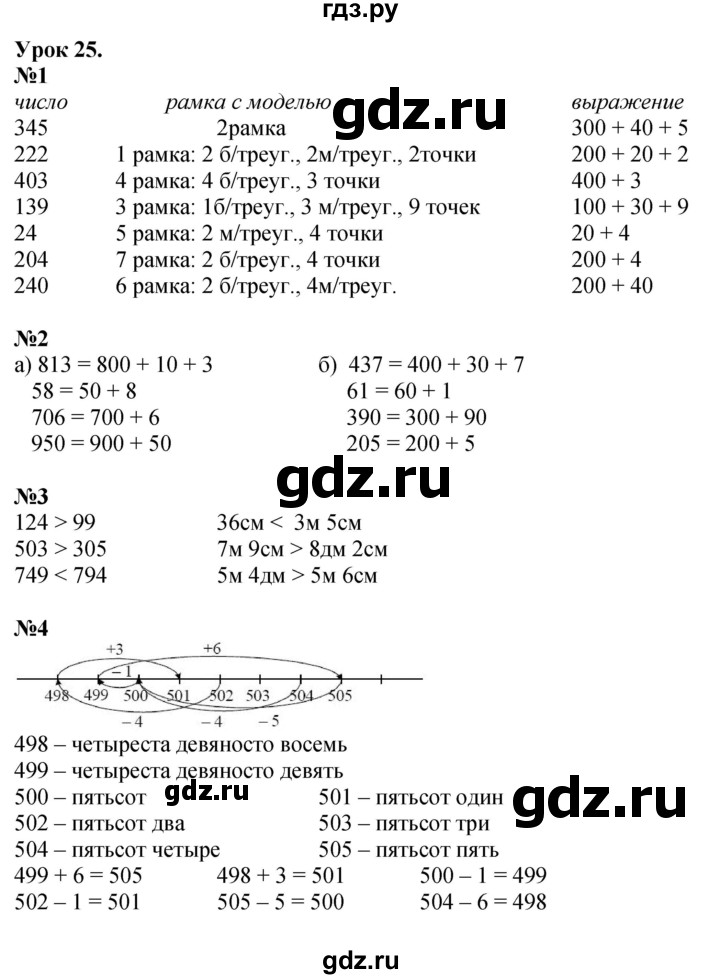 ГДЗ по математике 2 класс Петерсон  Углубленный уровень часть 1 - Урок 25, Решебник №1 2016 (Учусь учиться)