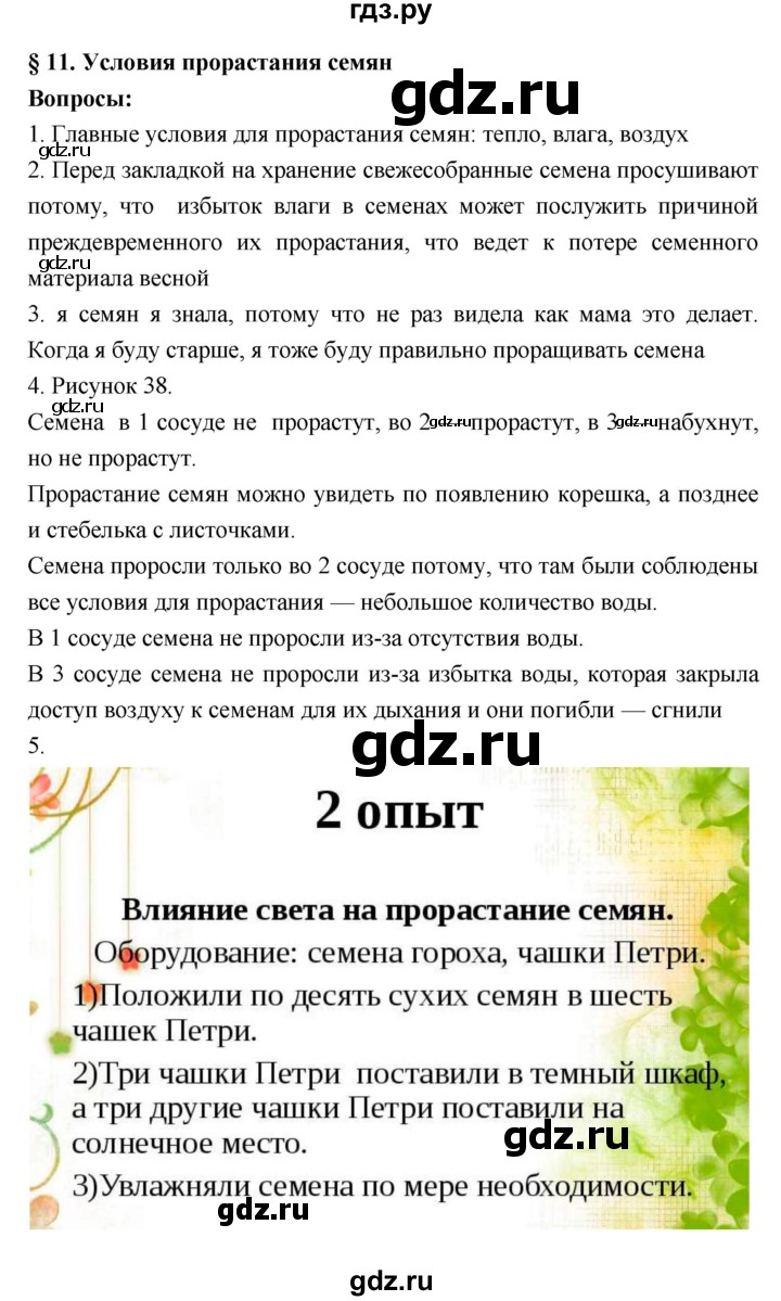 ГДЗ по биологии 7 класс Пономарева   параграф - 11, Решебник 2