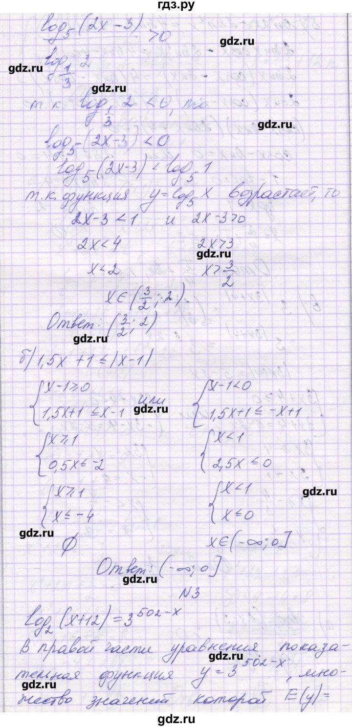 ГДЗ по алгебре 11 класс Глизбург контрольные работы Базовый и углубленный уровень контрольная работа 7. вариант - 2, Решебник