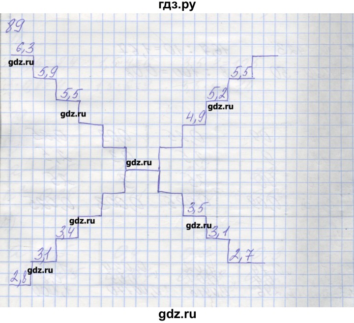 ГДЗ по математике 6 класс Бунимович рабочая тетрадь к учебнику Дорофеев  задание - 89, Решебник