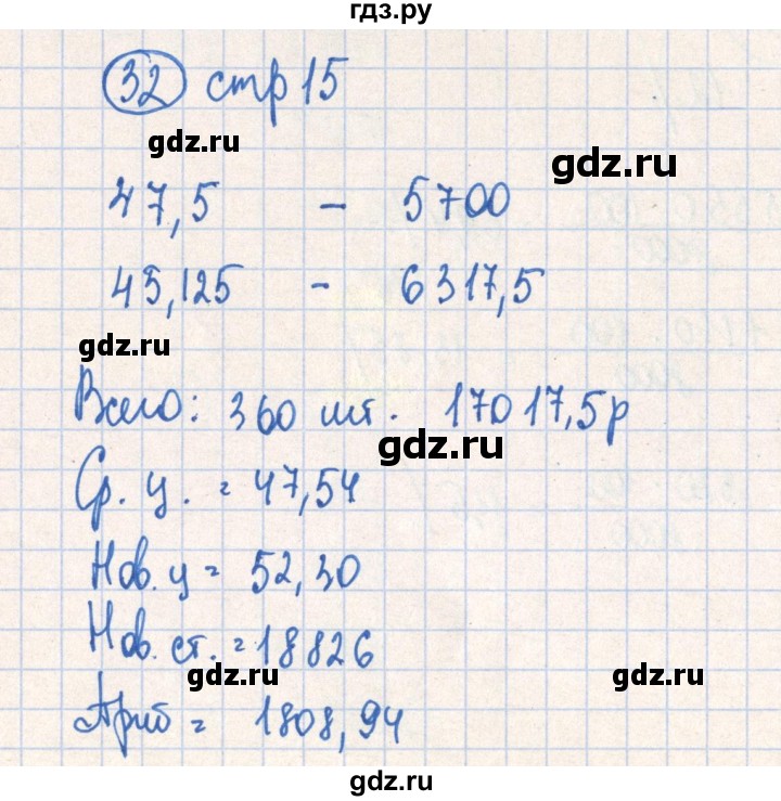 ГДЗ по алгебре 7 класс Минаева рабочая тетрадь  упражнение - 32, Решебник №2