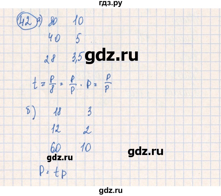 ГДЗ по алгебре 7 класс Минаева рабочая тетрадь  упражнение - 42, Решебник №2