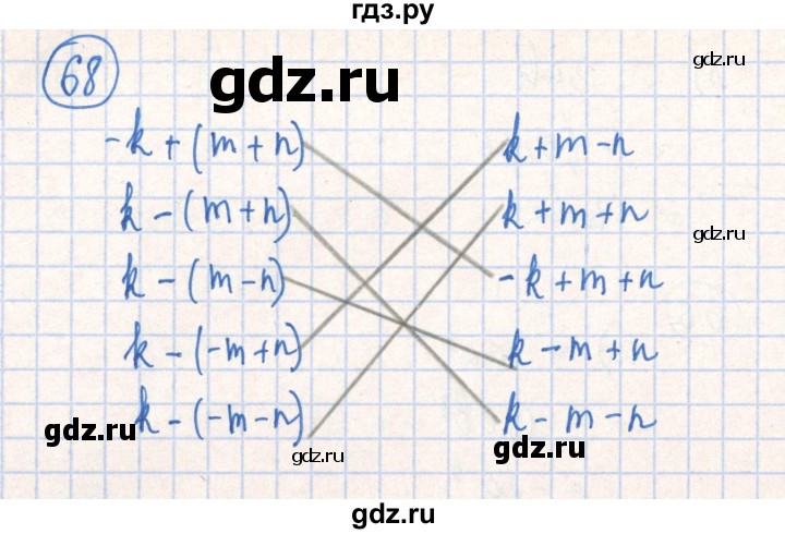 ГДЗ по алгебре 7 класс Минаева рабочая тетрадь  упражнение - 68, Решебник №2