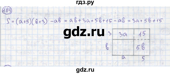 ГДЗ по алгебре 7 класс Минаева рабочая тетрадь  упражнение - 189, Решебник №1