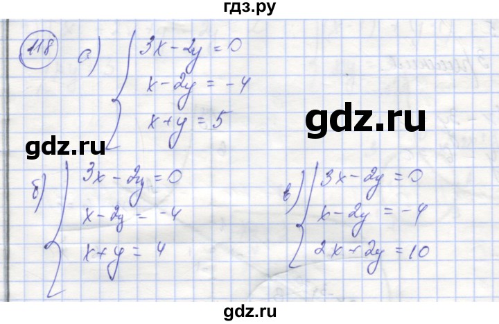 ГДЗ по алгебре 9 класс Минаева рабочая тетрадь  упражнение - 118, Решебник №1
